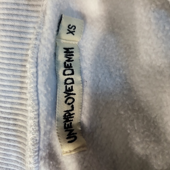 Unemployed Casual Gray Sweatshirt with denim arm stripe - Picture 6 of 7